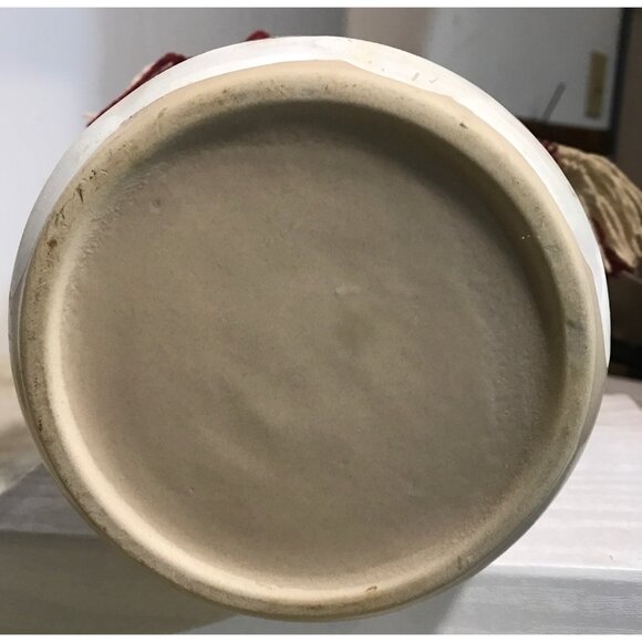 Snowman Ceramic Cannister Hinged Jar Fabric Hat & Scarf 11" Tall11 - Picture 15 of 16